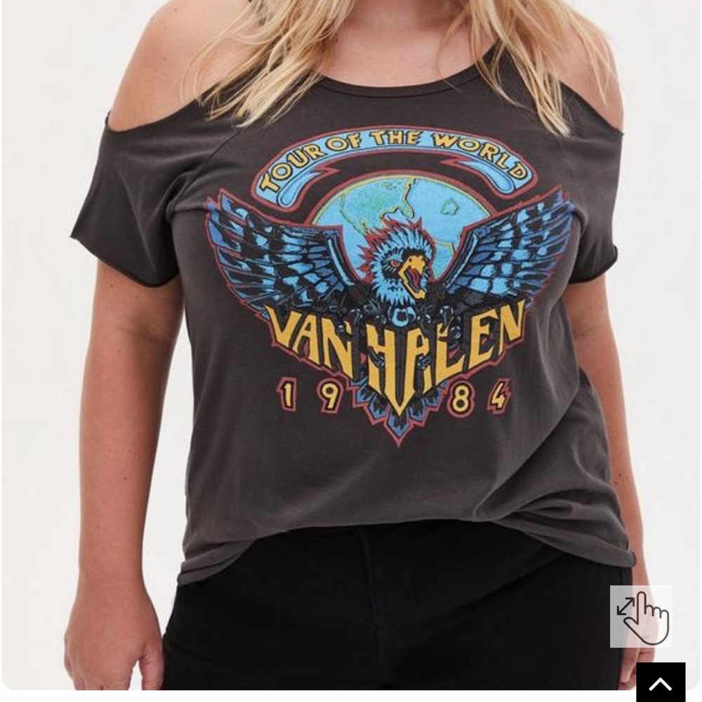 Van Halen torrid cold shoulder tee size 3